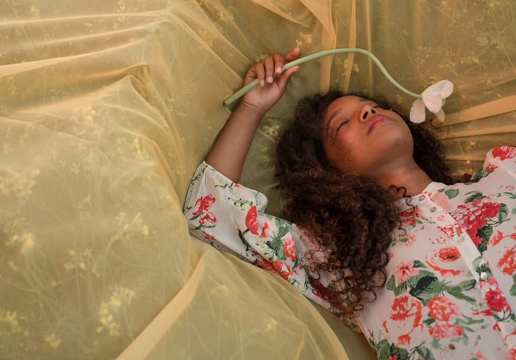 Smelling the fragrance